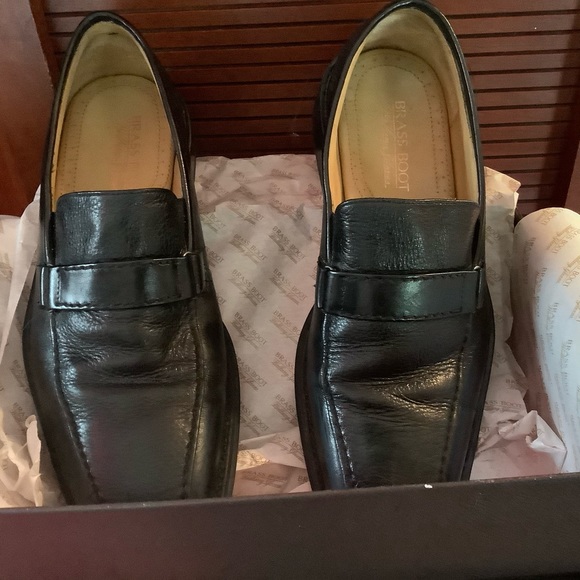brass boot loafers